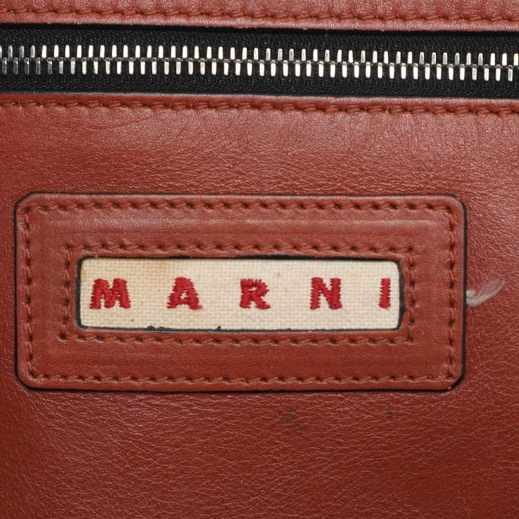 Pre Owned Marni Brown Leather Tote