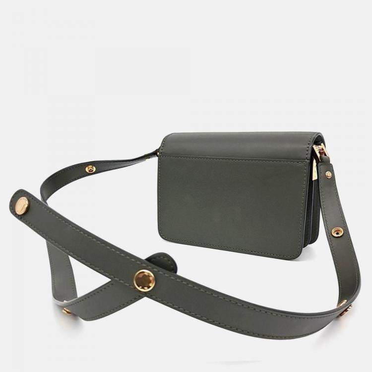Pre Owned Marni Green Leather Mini Trunk Bag