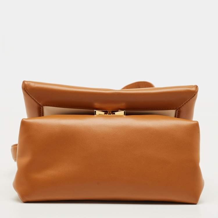 Pre Owned Marni Tan Leather Prisma Shoulder Bag