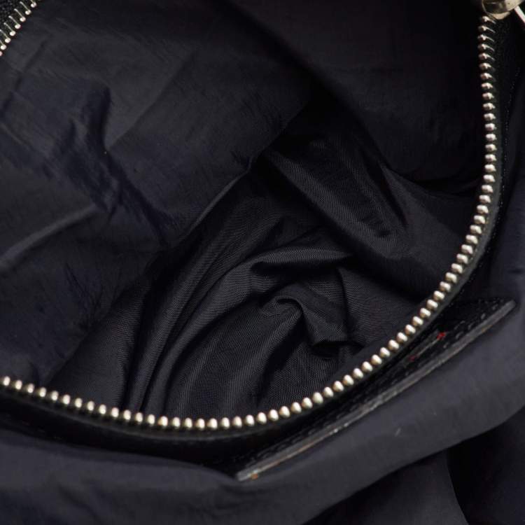 Pre Owned Marni Black Leather Oversized Foldover Frame Clutch