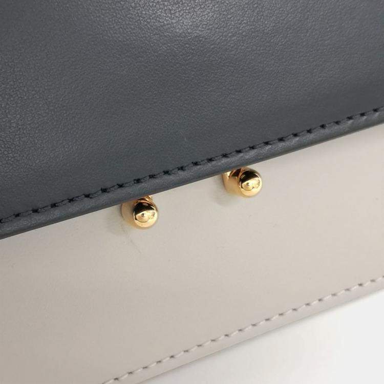 مملوكة مسبقًا Marni Black Grey Leather trunk bag