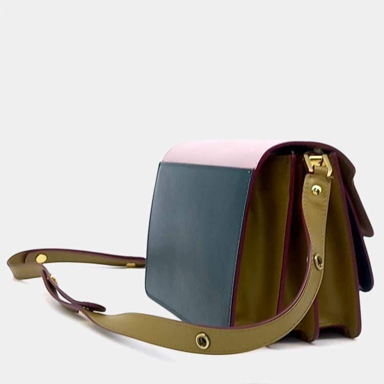Pre Owned Marni Blue/Pink Leather trunk bag