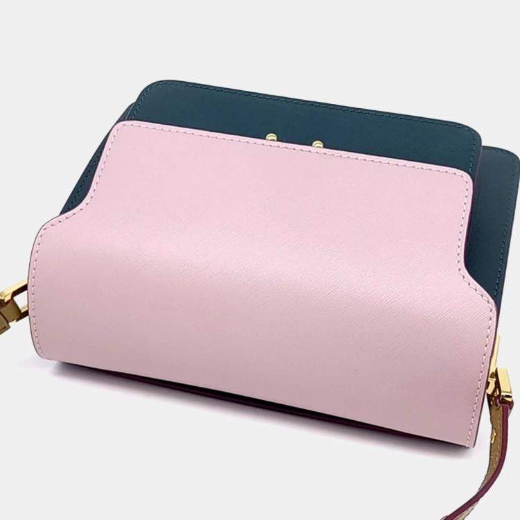 Pre Owned Marni Blue/Pink Leather trunk bag