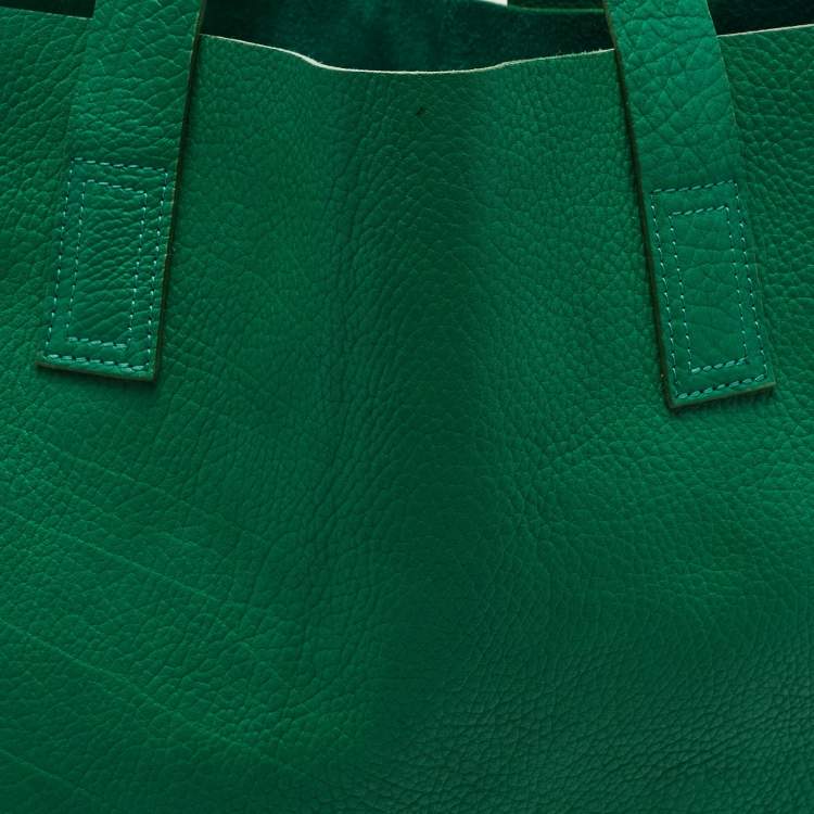 Pre Owned Marni Green Leather Vertical Tote