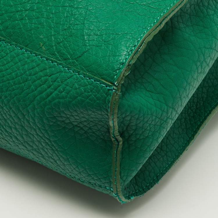 Pre Owned Marni Green Leather Vertical Tote