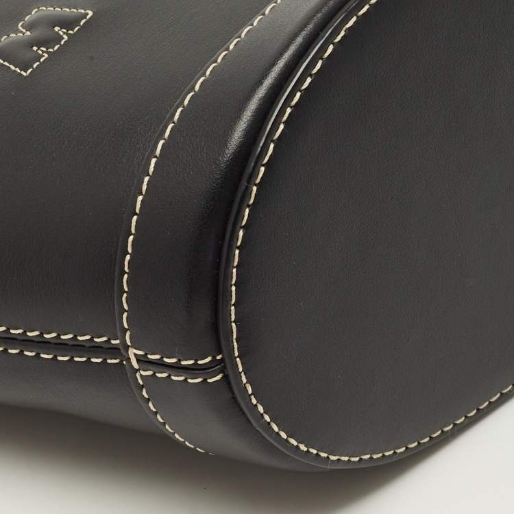 Pre Owned Marni Tropicalia Micro Black Leather Tote