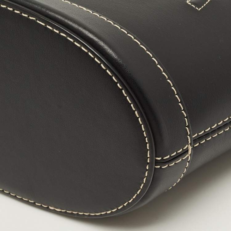 Pre Owned Marni Tropicalia Micro Black Leather Tote