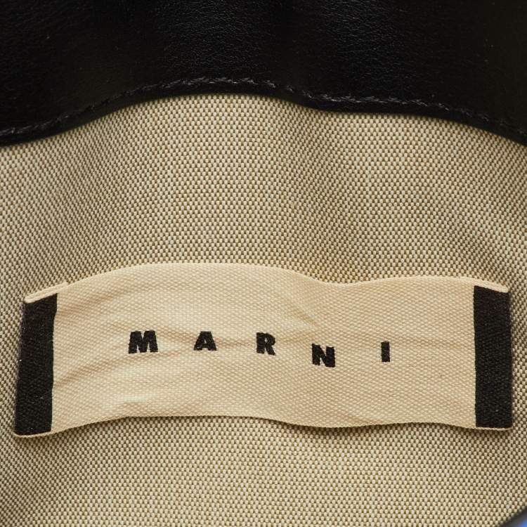 Pre Owned Marni Bow Blue Glossy Leather Flap Clutch