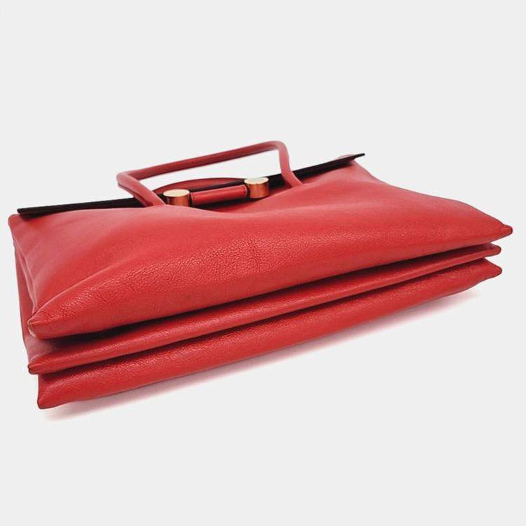 مملوكة مسبقًا Marni Red Leather Marni tote and shoulder bag