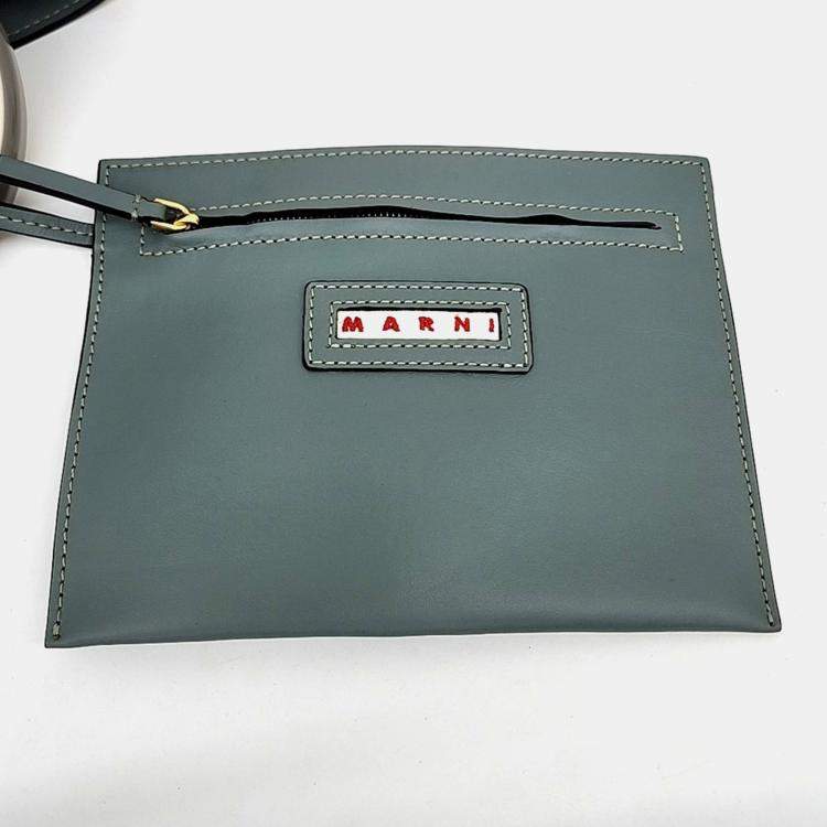 مملوكة مسبقًا Marni Cream Leather Marni Pannier Tote and Crossbody Bag