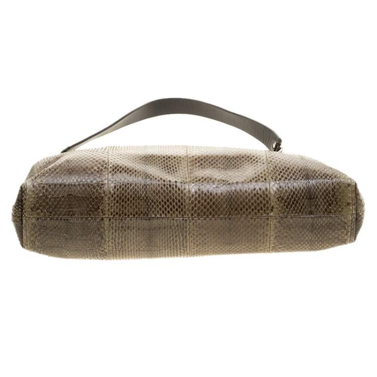 Pre Owned Marni Dark Grey Python Frame Bag