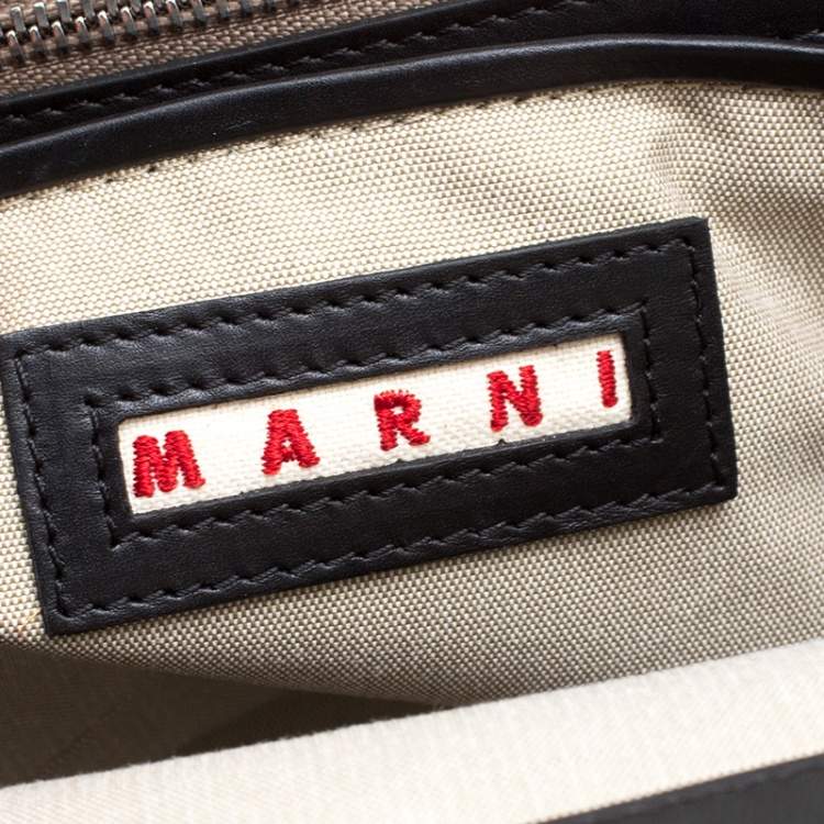 Pre Owned Marni Dark Grey Python Frame Bag