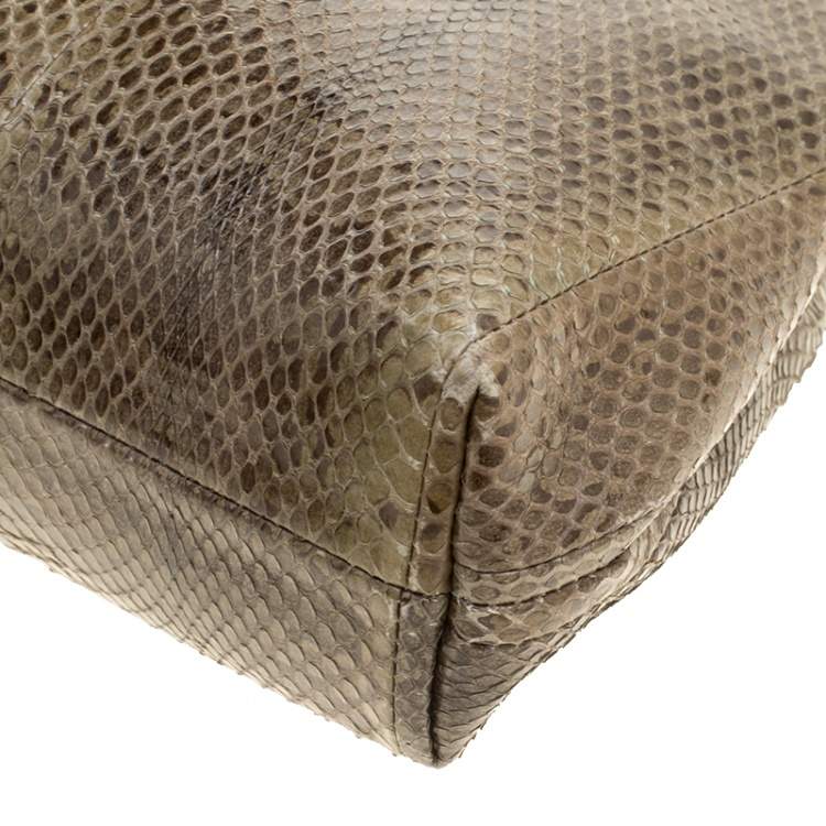Pre Owned Marni Dark Grey Python Frame Bag