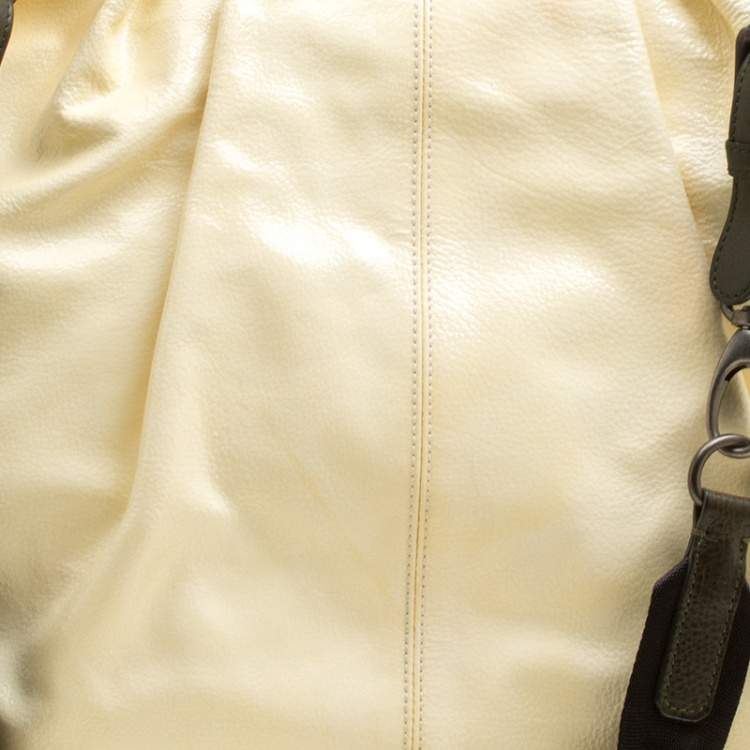 مملوكة مسبقًا Marni Cream Patent Leather Large New Balloon Hobo