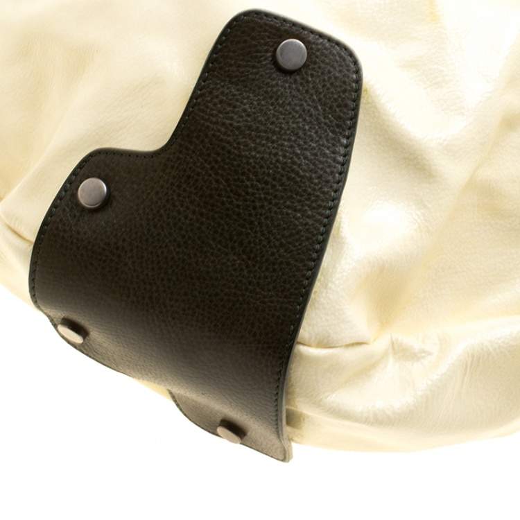 مملوكة مسبقًا Marni Cream Patent Leather Large New Balloon Hobo
