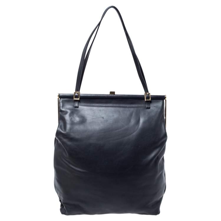Pre Owned Marni Black Leather Frame Bag