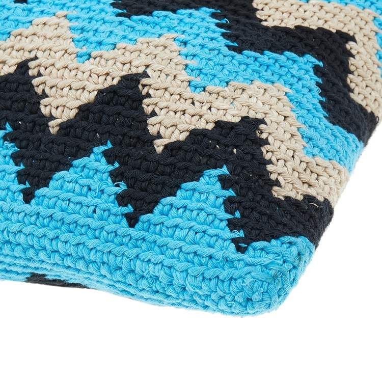Pre Owned Marni Multicolor Fabric And PVC Crochet Market Frame Bag