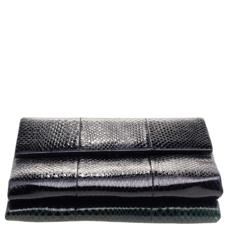 Pre Owned Marni Green/Black Python Trunk Shoulder Bag