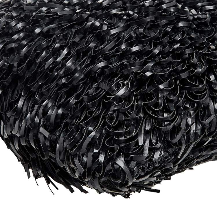 Pre Owned Marni Black/Brown Woven Leather Top Handle Bag