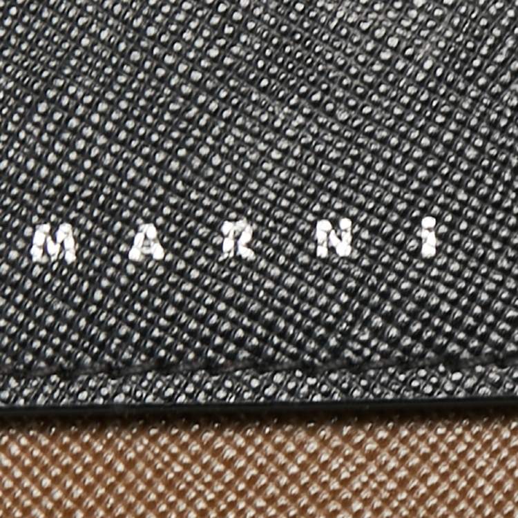 Pre Owned Marni Multicolor Leather Fold Over Pochette Bag