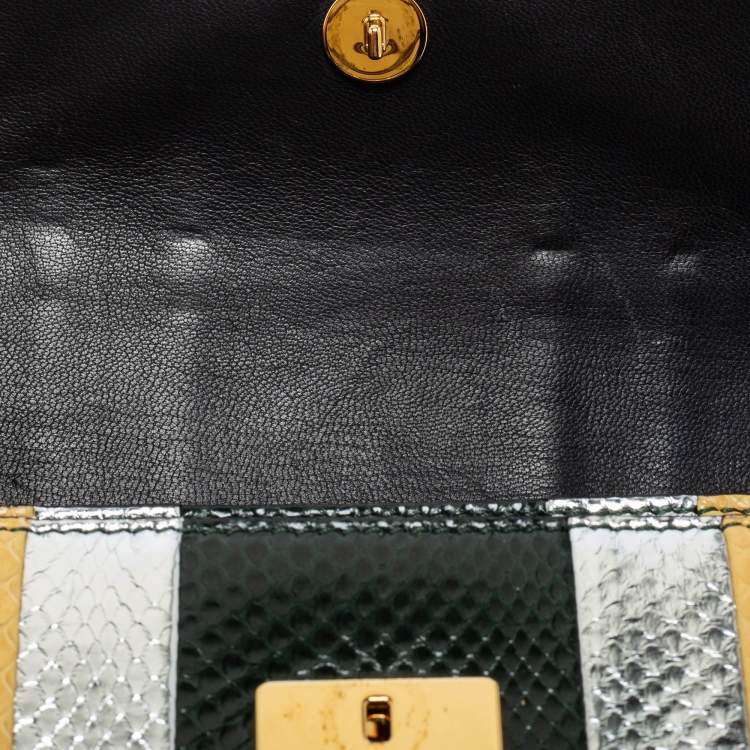 مملوكة مسبقًا Marni Multicolor Python Trunk Crossbody Bag