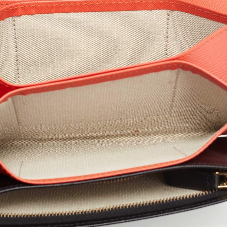 Pre Owned Marni Tricolor Leather Flap Crossbody Bag