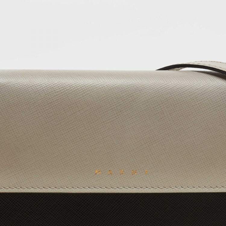 Pre Owned Marni Tricolor Leather Flap Crossbody Bag