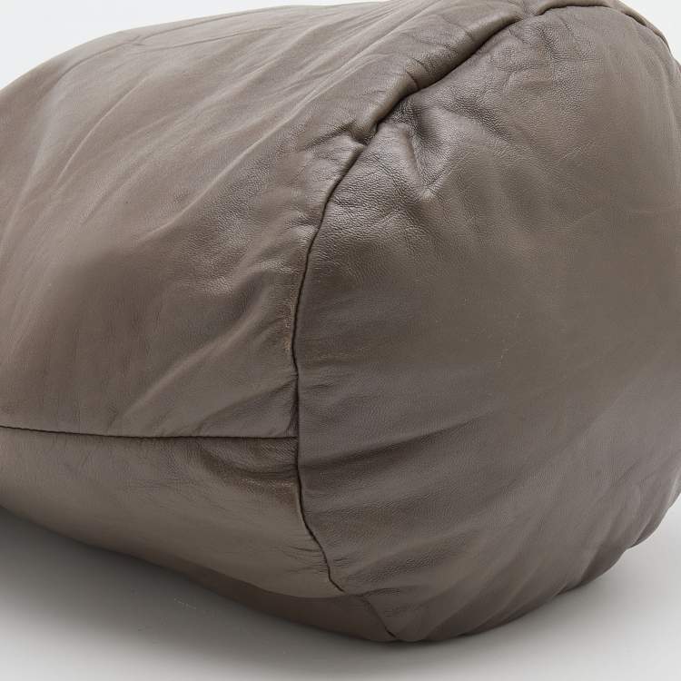 Pre Owned Marni Grey/Brown Leather Bucket Bag