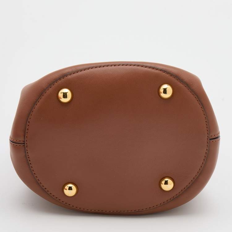 Pre Owned Marni Brown Leather Pannier Bucket Bag