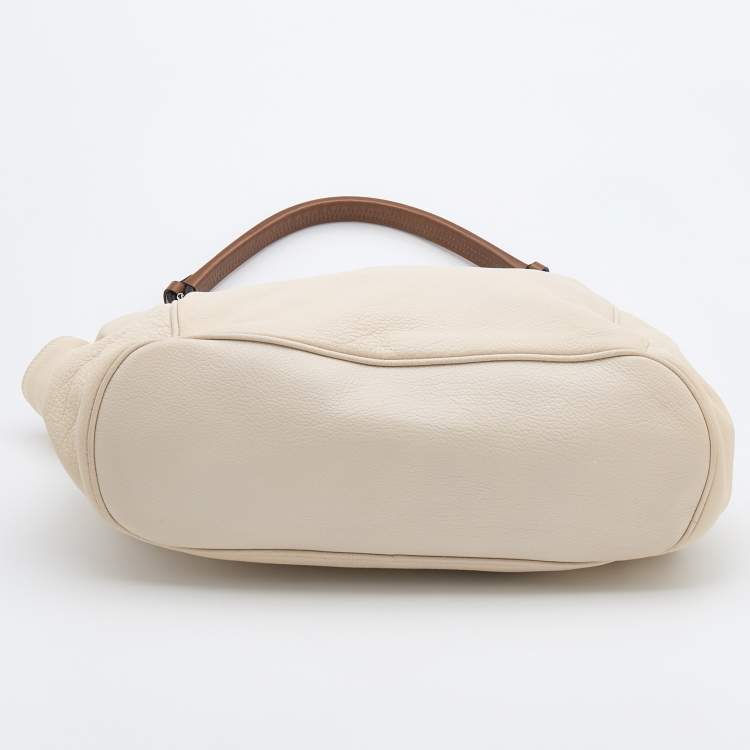 Pre Owned Marni Light Beige/Brown Leather Frame Satchel