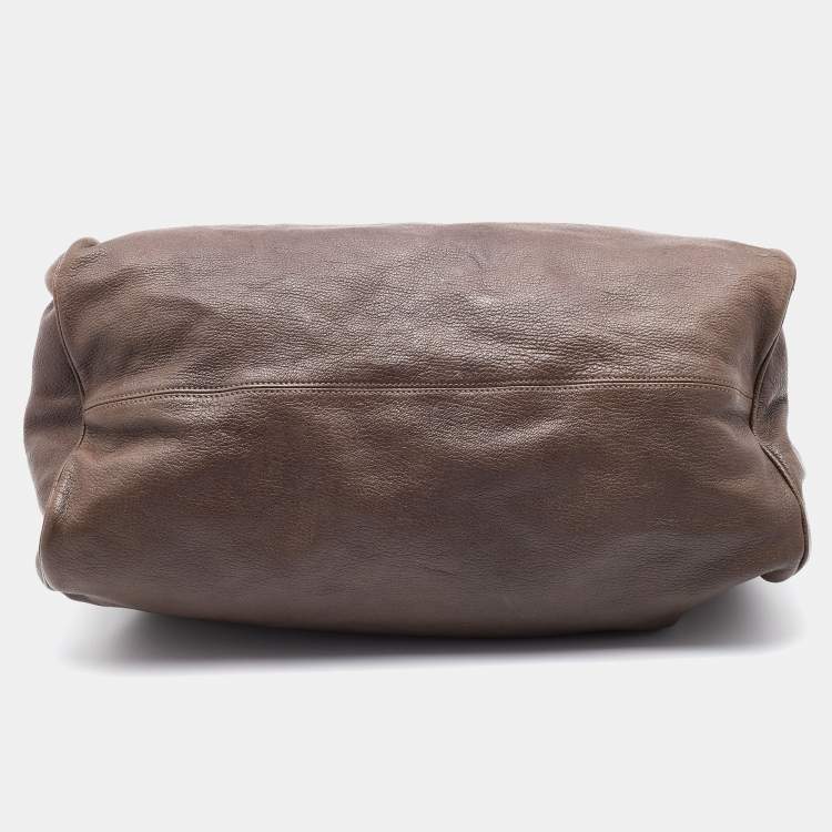 مملوكة مسبقًا Marni Dark Brown Leather Balloon Shoulder Bag