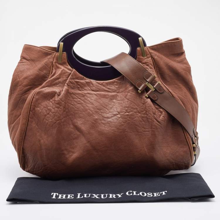Pre Owned Marni Brown Leather Shoulder Bag