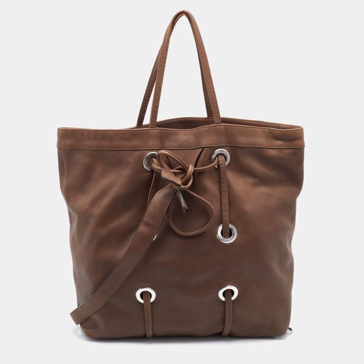 Pre Owned Marni Brown Leather Tote