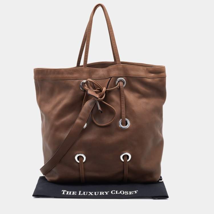 Pre Owned Marni Brown Leather Tote