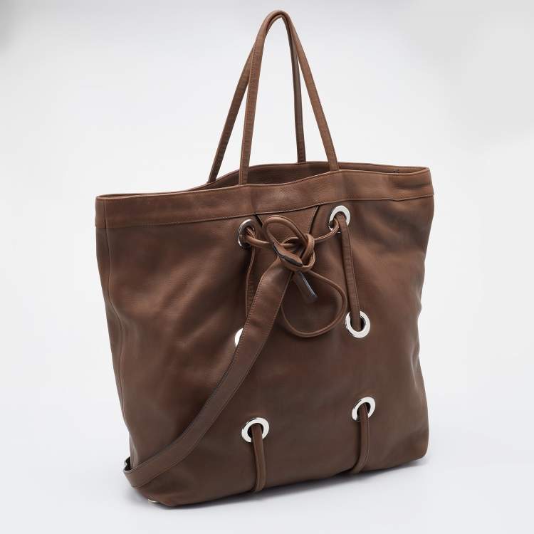 Pre Owned Marni Brown Leather Tote