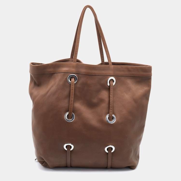 Pre Owned Marni Brown Leather Tote