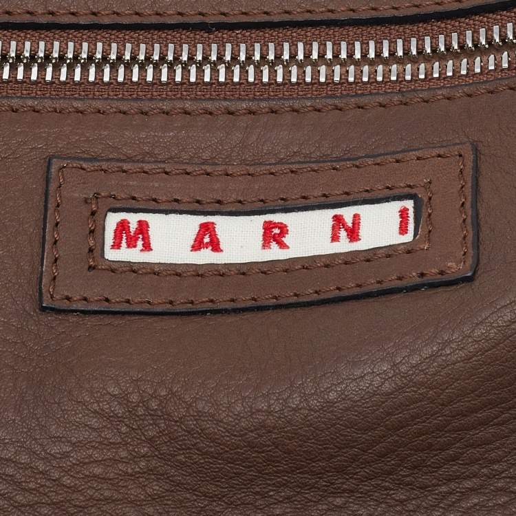 Pre Owned Marni Brown Leather Tote