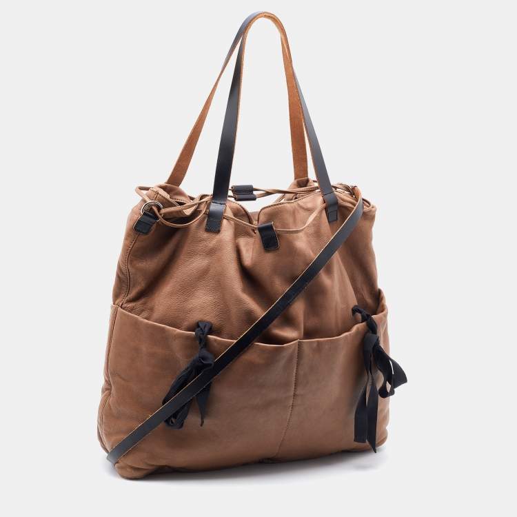 Pre Owned Marni Brown Leather Tote