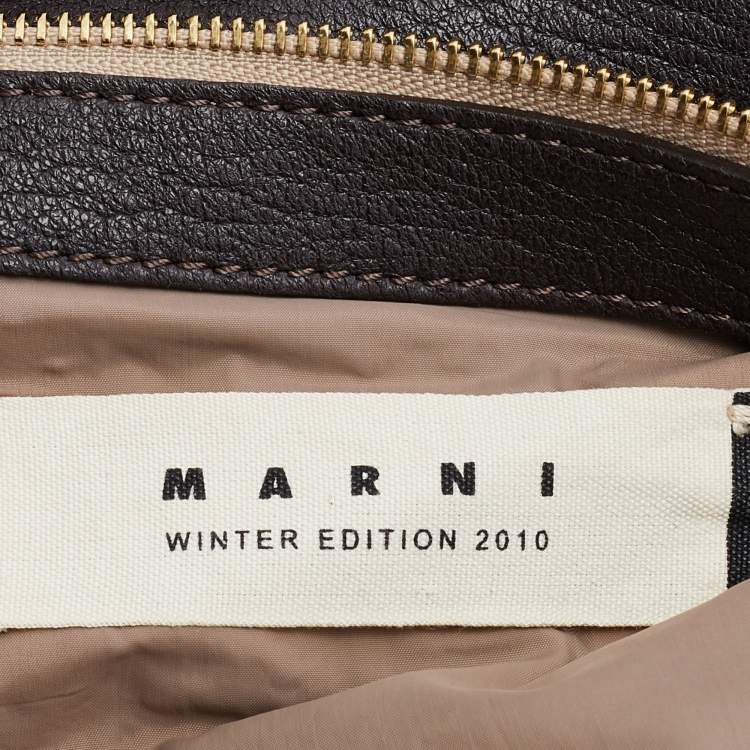 Pre Owned Marni Multicolor Fabric and Leather Tote