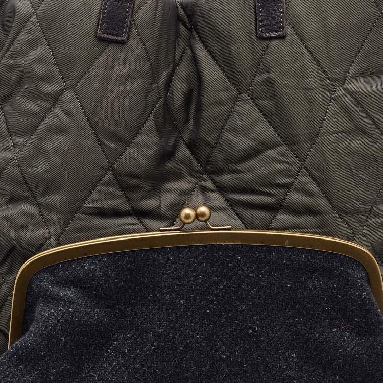 Pre Owned Marni Multicolor Fabric and Leather Tote