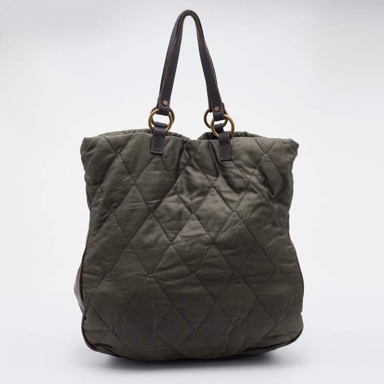 Pre Owned Marni Multicolor Fabric and Leather Tote