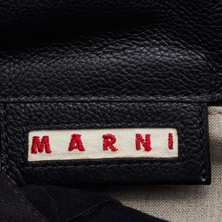 Pre Owned Marni Black Leather Oversized Hobo