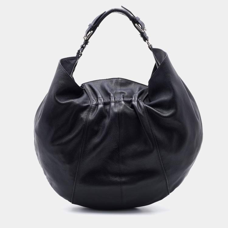 Pre Owned Marni Black Leather Oversized Hobo
