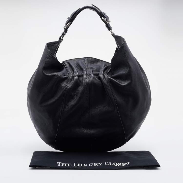 Pre Owned Marni Black Leather Oversized Hobo