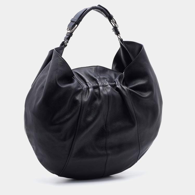 Pre Owned Marni Black Leather Oversized Hobo