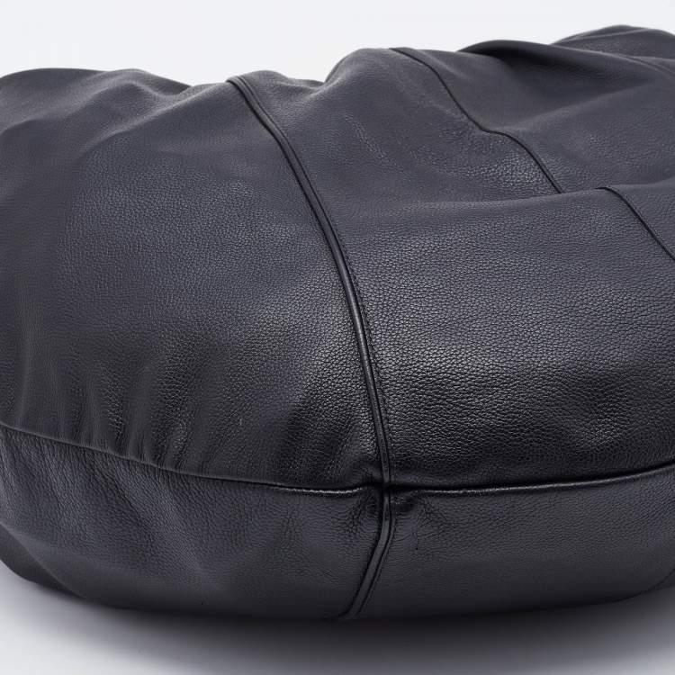 Pre Owned Marni Black Leather Oversized Hobo