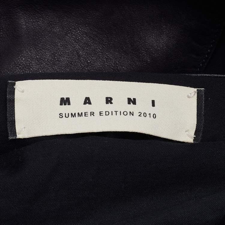 مملوكة مسبقًا Marni Black Leather Bucket Shoulder Bag