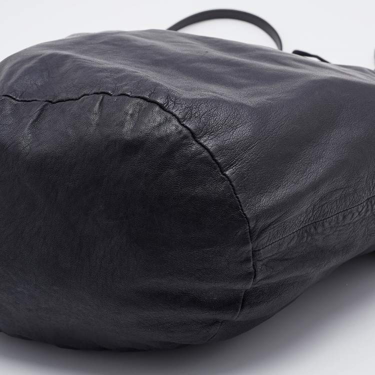 مملوكة مسبقًا Marni Black Leather Bucket Shoulder Bag
