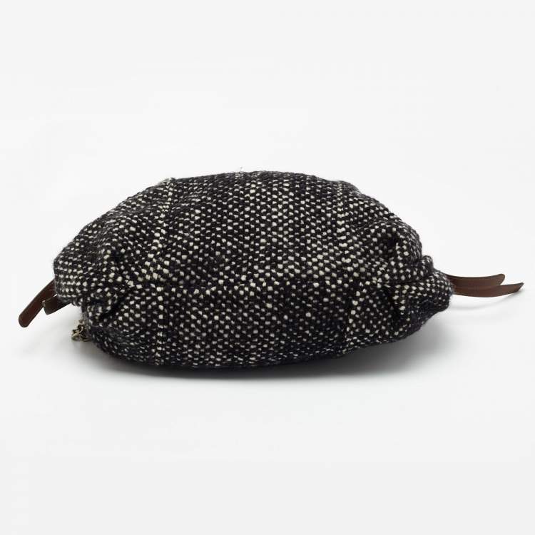مملوكة مسبقًا Marni Black/White Woven Wool Shoulder Bag