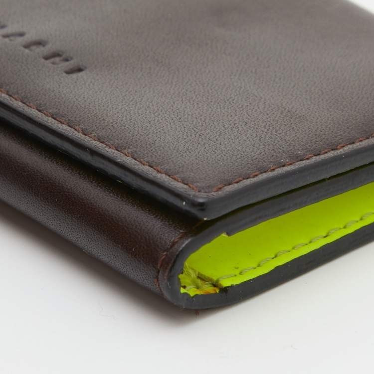 Pre Owned Marni Dark Brown Leather Card Holder